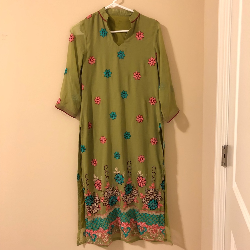 3 piece Pakistani Indian Shalwar Kameez